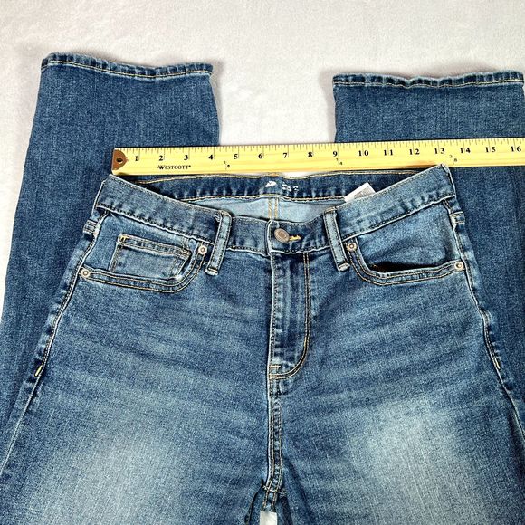 Old Navy Girls Jeans Size 16 Blue Denim High Waisted Straight Leg Adjustable - Picture 9 of 12